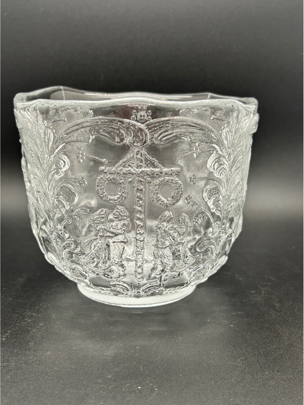 Vintage Kosta Boda “Rhapsody” Bowl-Swedish Scenes